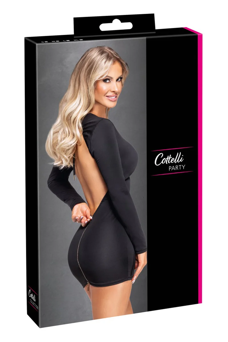Mini robe noire vue 4